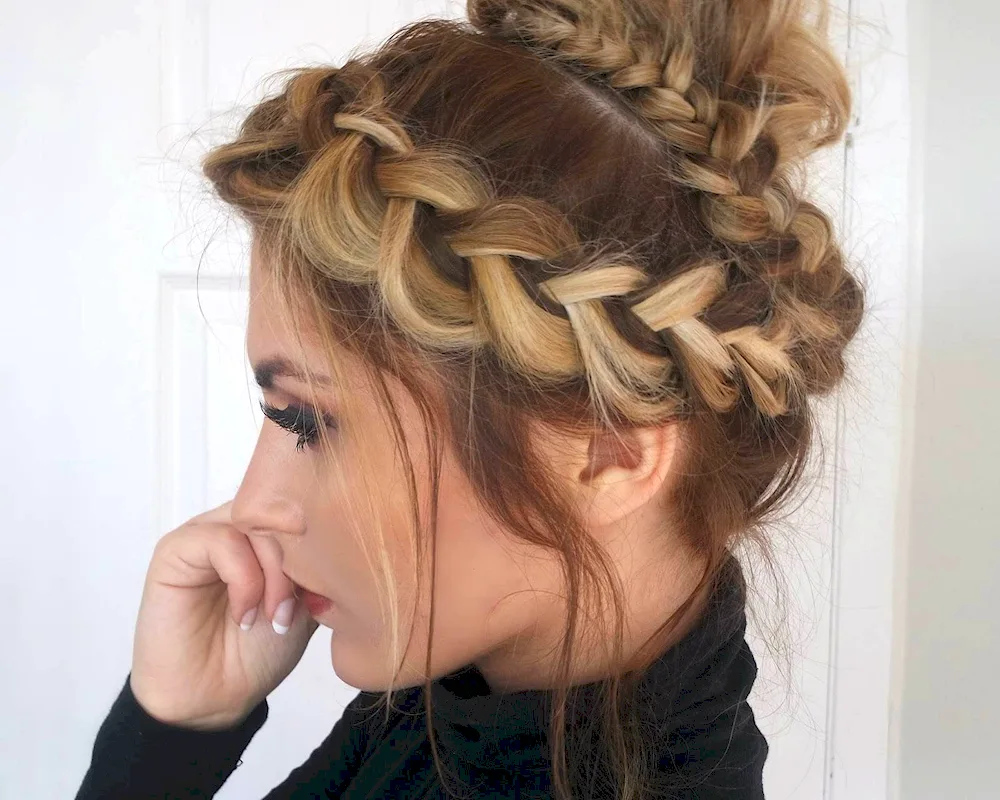 Basket hairstyle for girls