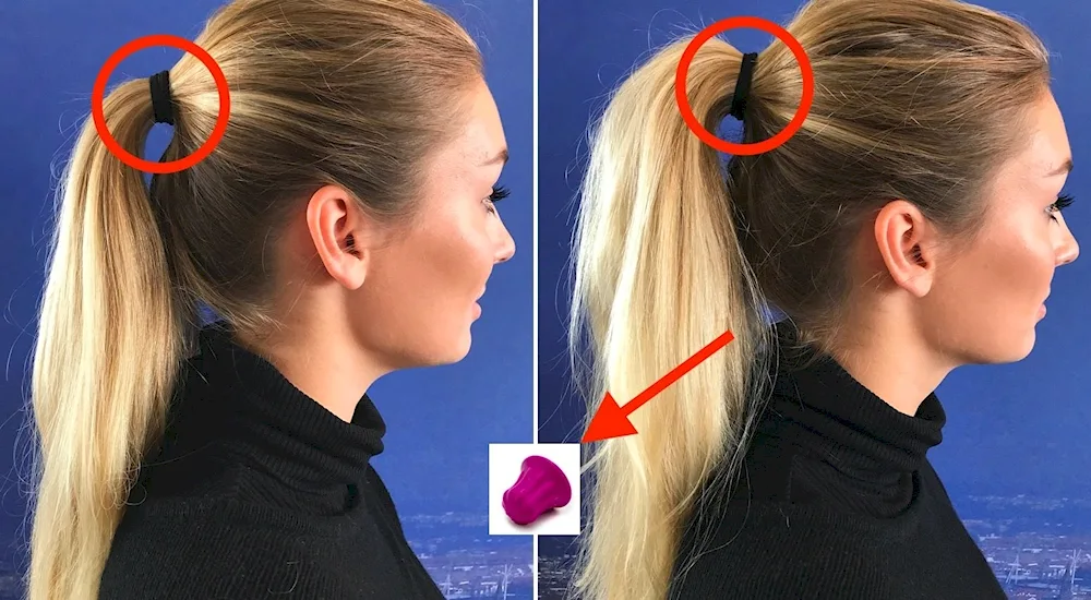 Ponytail hairstyle long hair