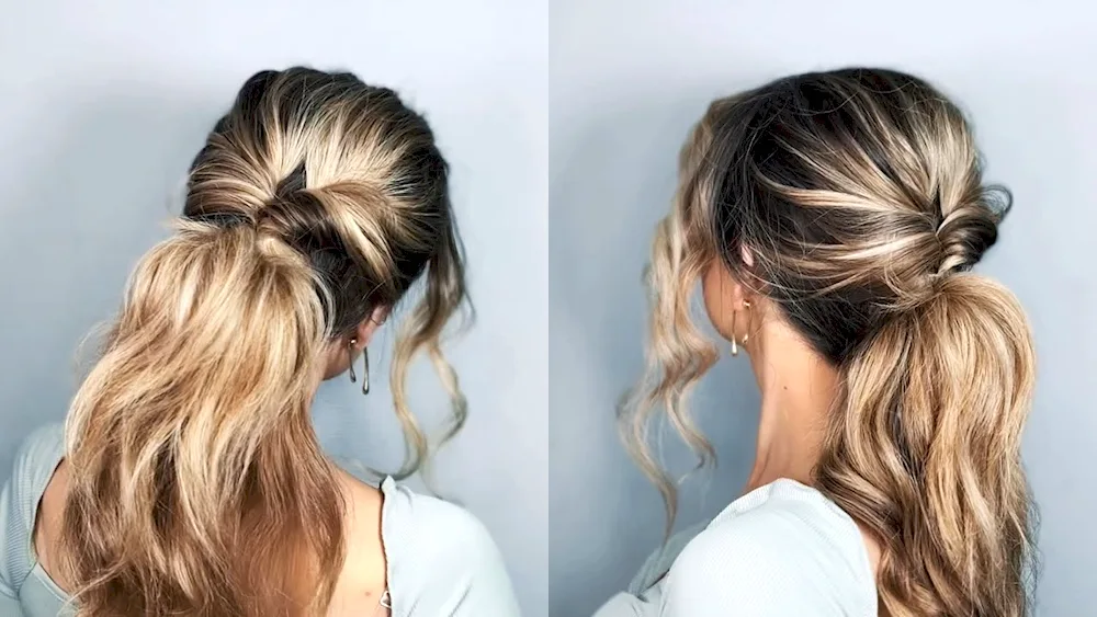 Voluminous ponytail on thin hair