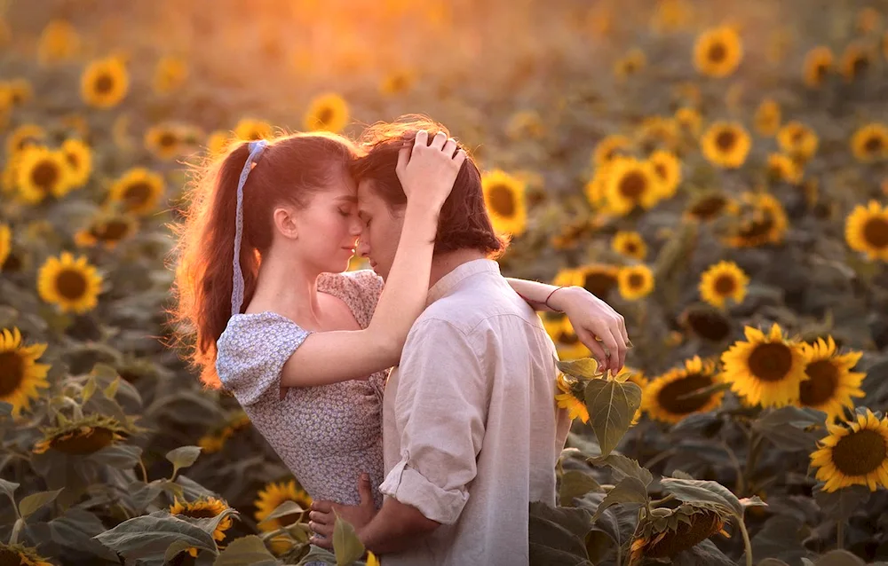 Man and woman hugging