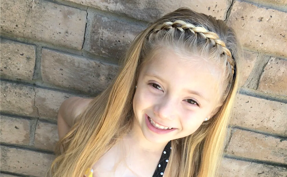 Braid of hair for a girl