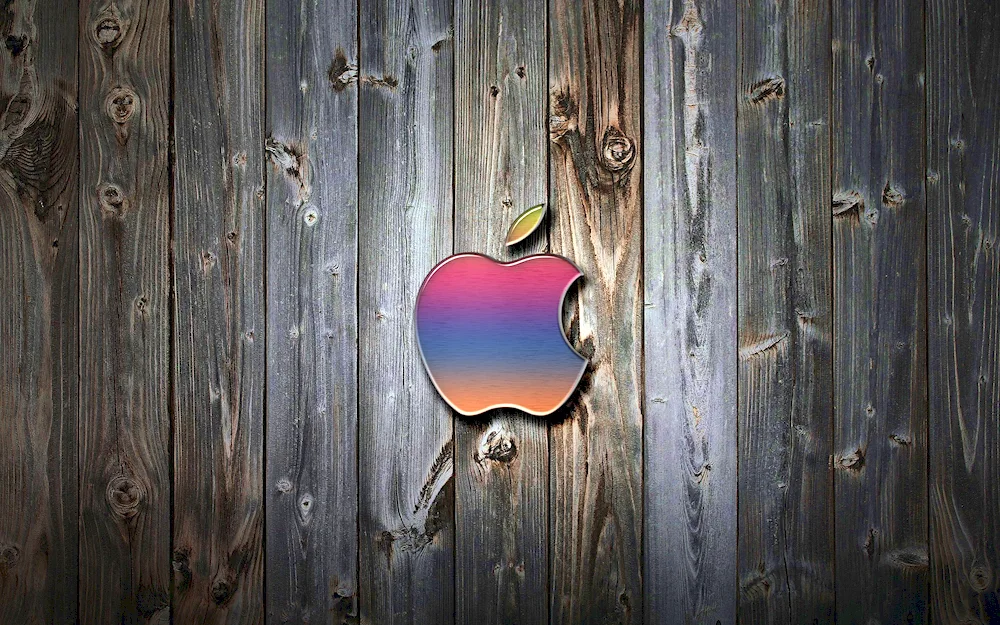 Apple wallpaper on iPhone