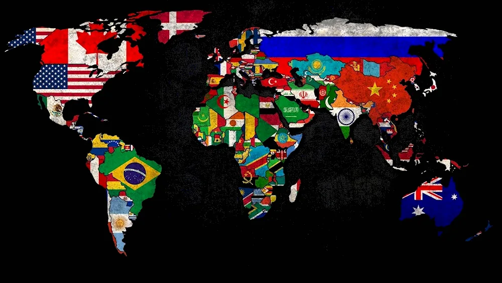 Wallpaper on the desktop world map