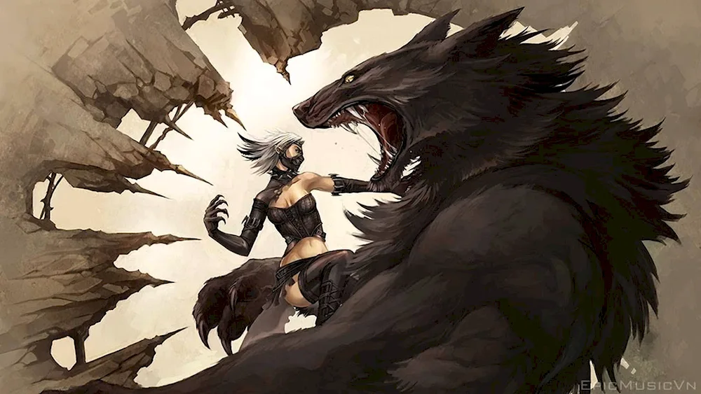 Werewolves vs. vampires anime