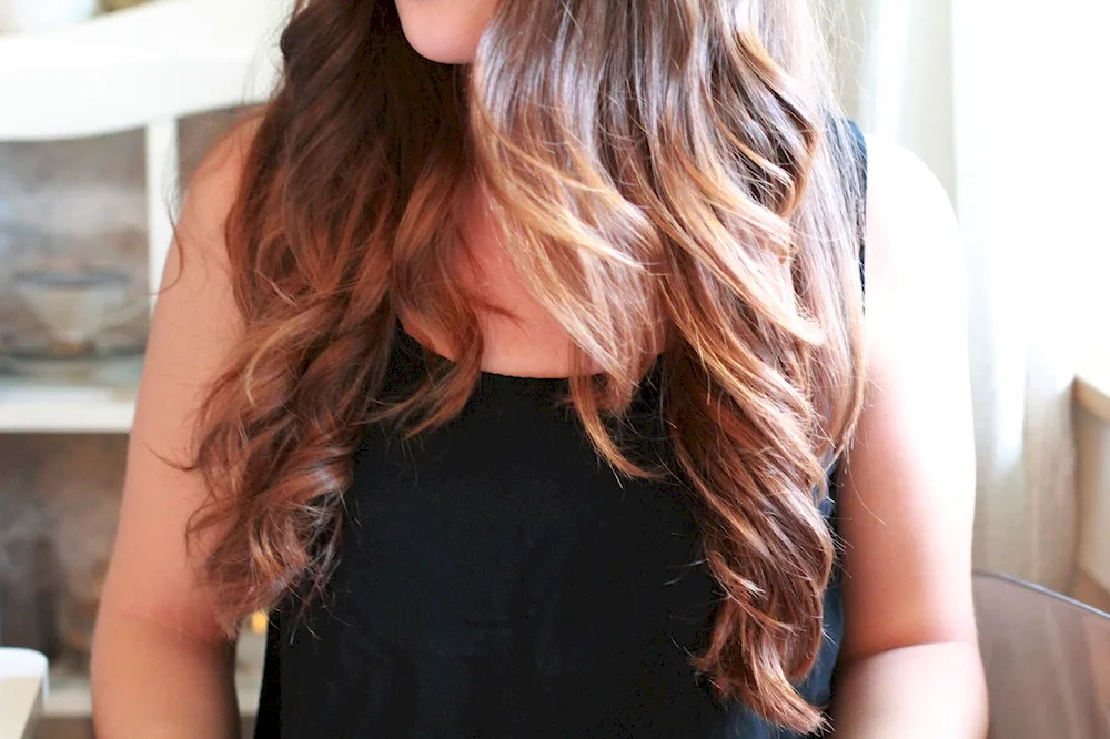 Ombre colouring for dark hair