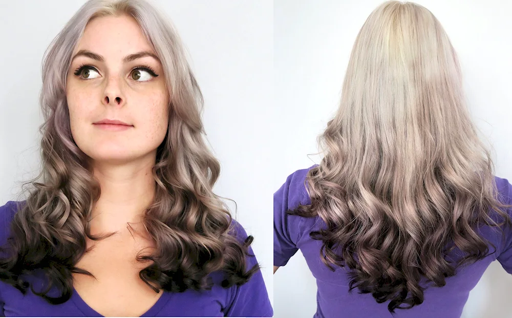Reverse ombré blonding blonde roots dark ends