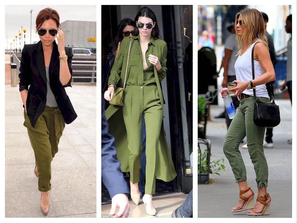 Image with olive trousers