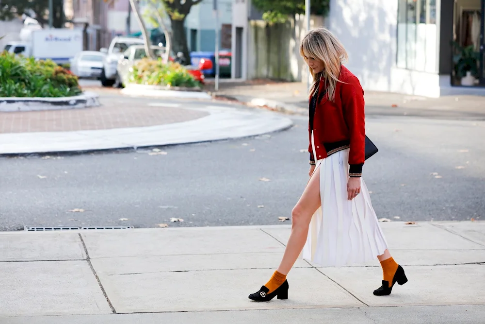 Pink loafers