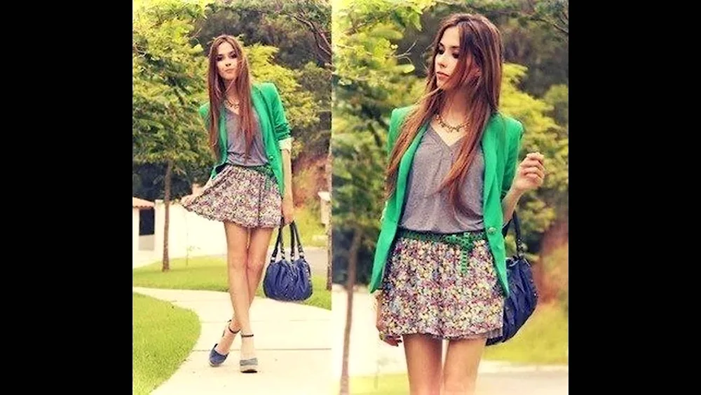 A look with green shorts