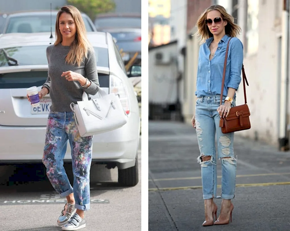 A look with light jeans jeans for a girl