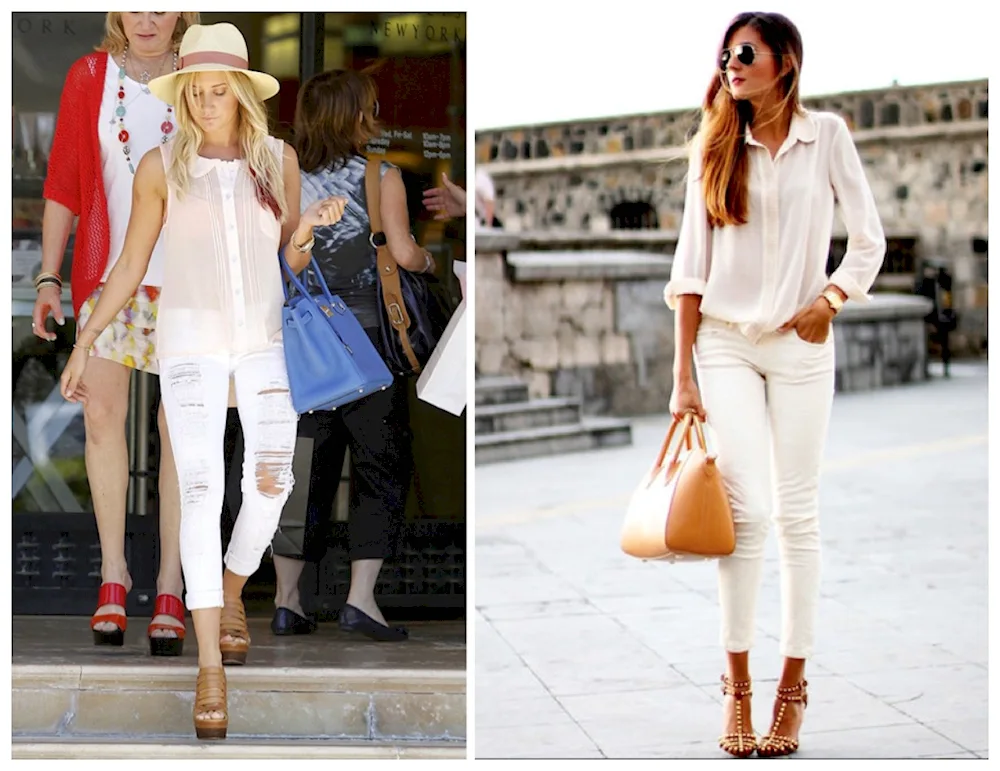 White trousers looks with white trousers