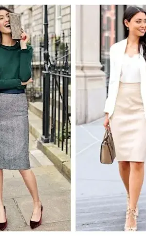 Images with beige pencil skirt