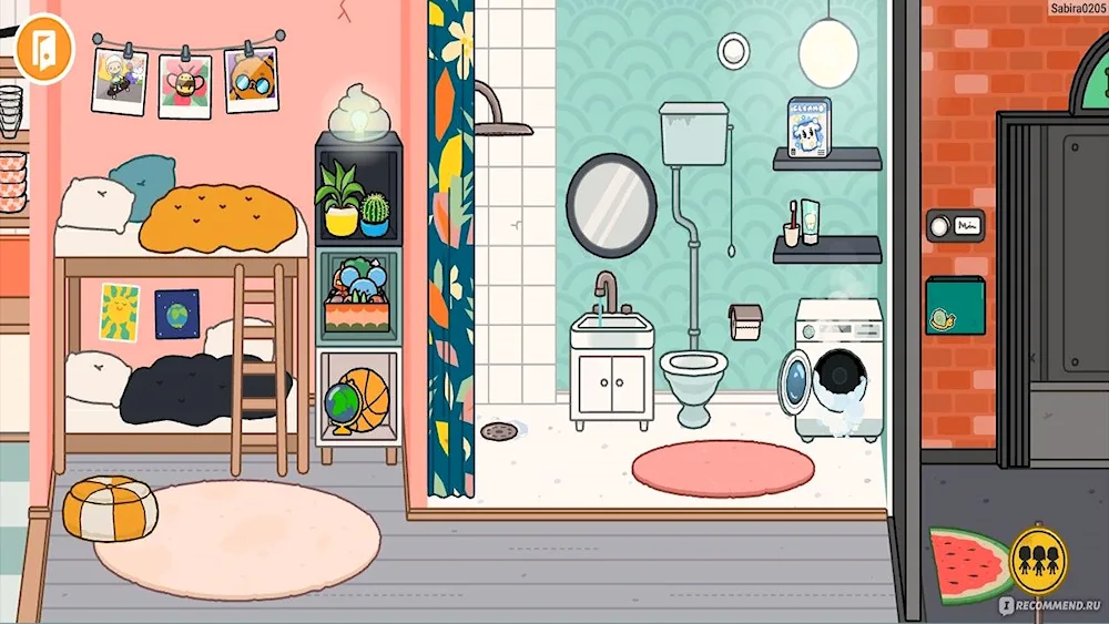 Paper doll bathtub in toca boca