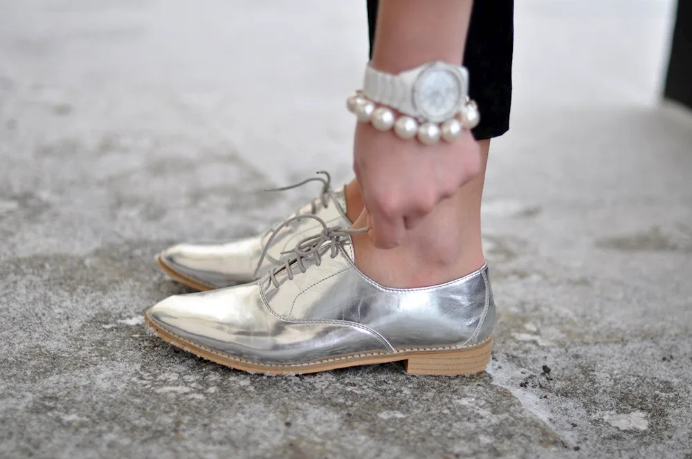 Silver shoes