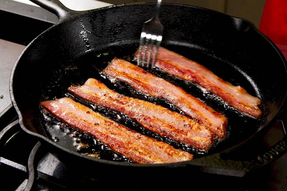 Bacon fried bacon