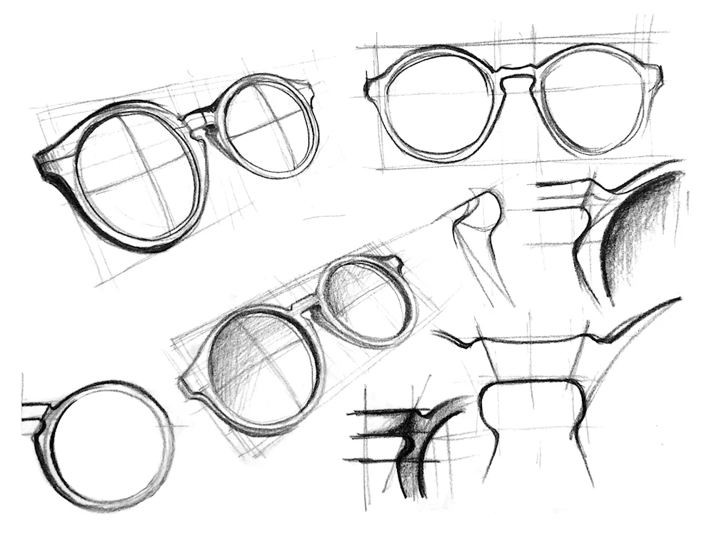 Pencil glasses for drawing