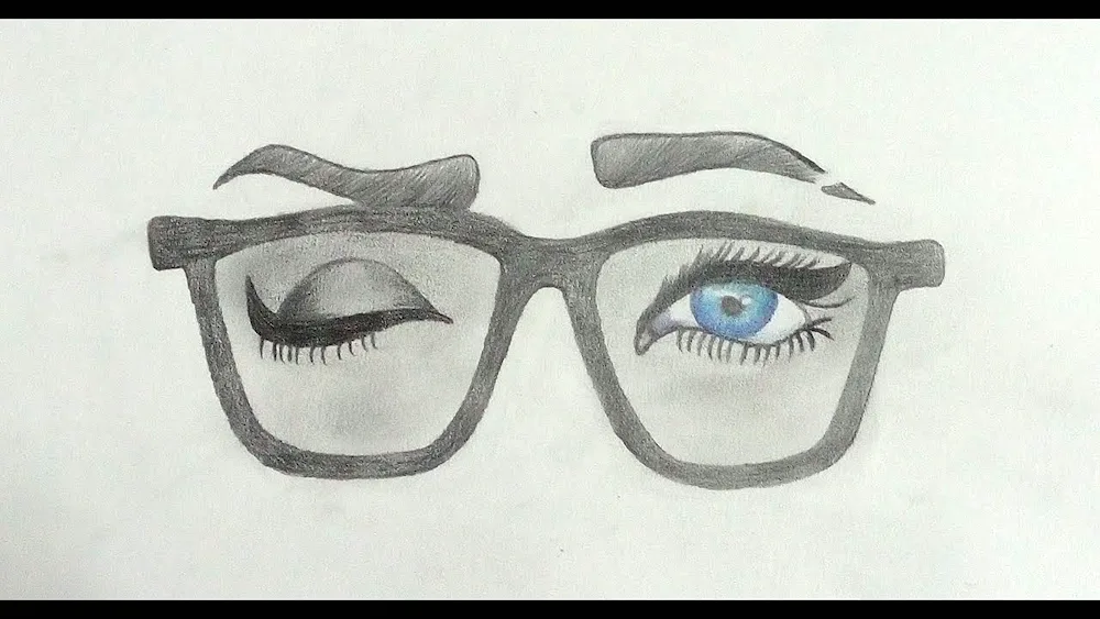Glasses drawing