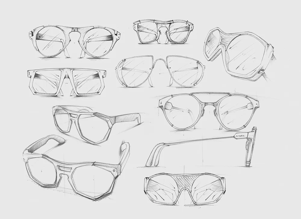 Glasses sketch