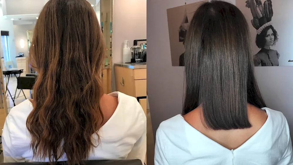 Black hair with white colouring
