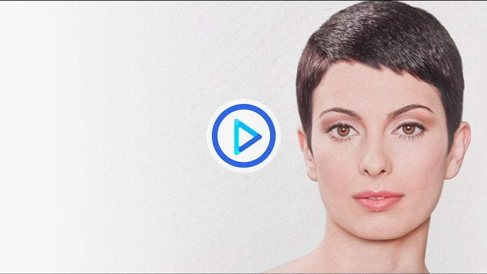 Audrey Hepburn with short haircut