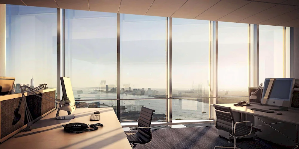 Office interior with panoramic windows