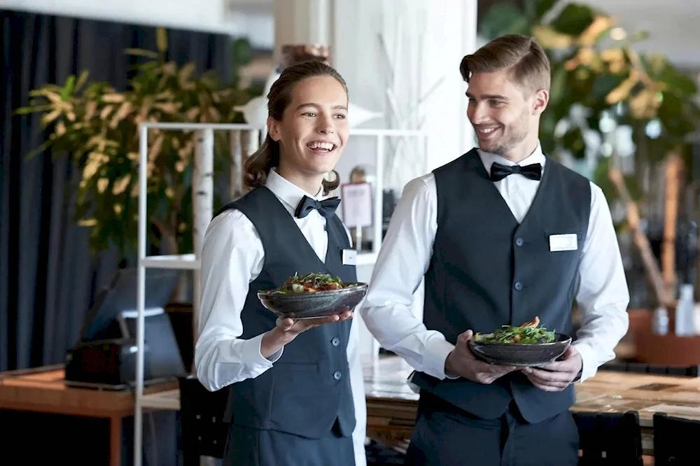 Waiter in restaurant