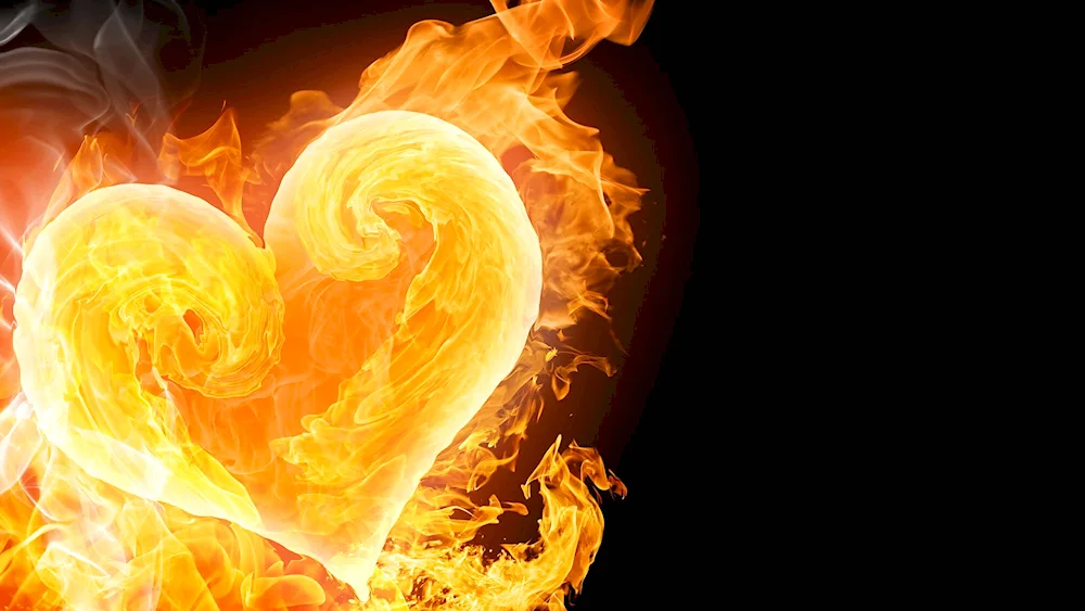 Fiery heart. heart