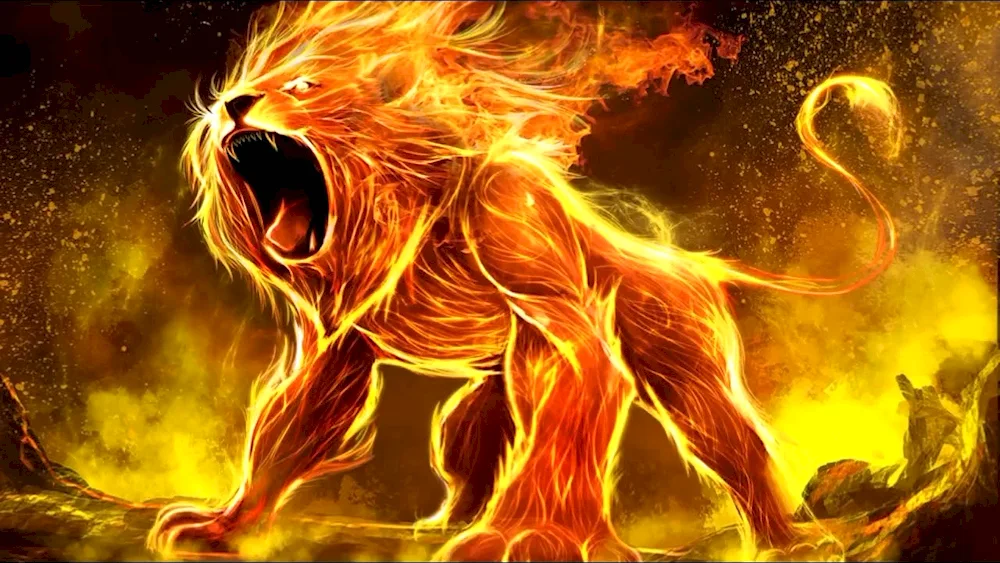 Fiery Lion of Kumadori. Lion