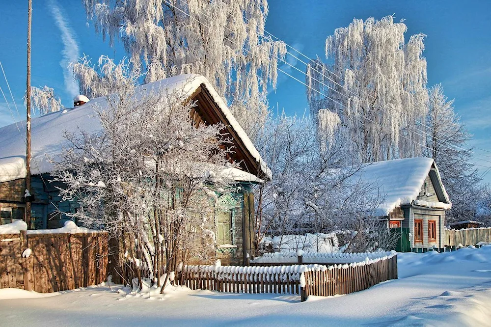 Snowy cottage