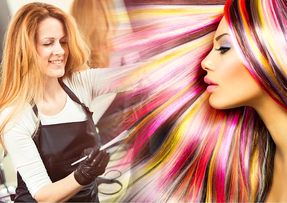 Girls hair colouring