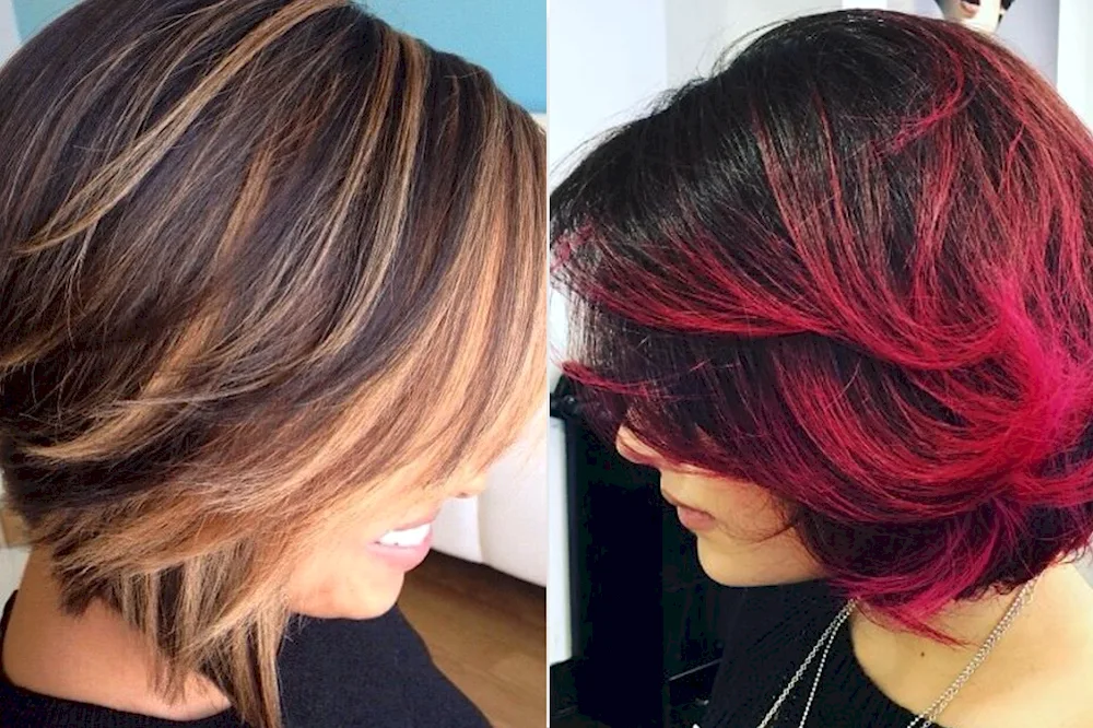 Ombré on medium hair with bangs