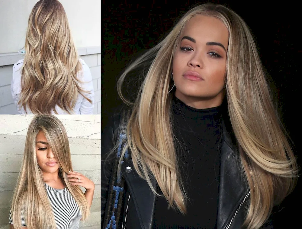 Shatush blond highlights