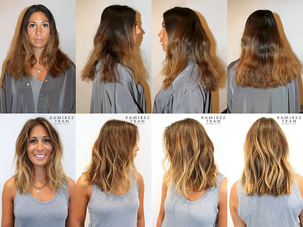 Burned out hair colouring