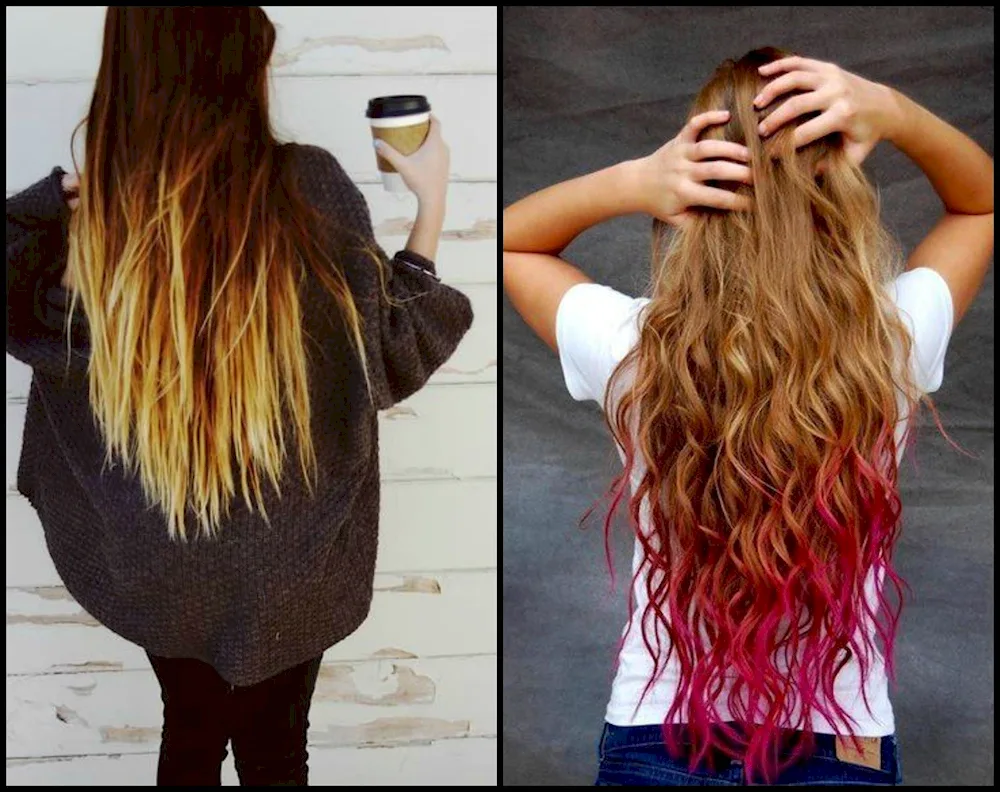 Bright colouring on dark hair