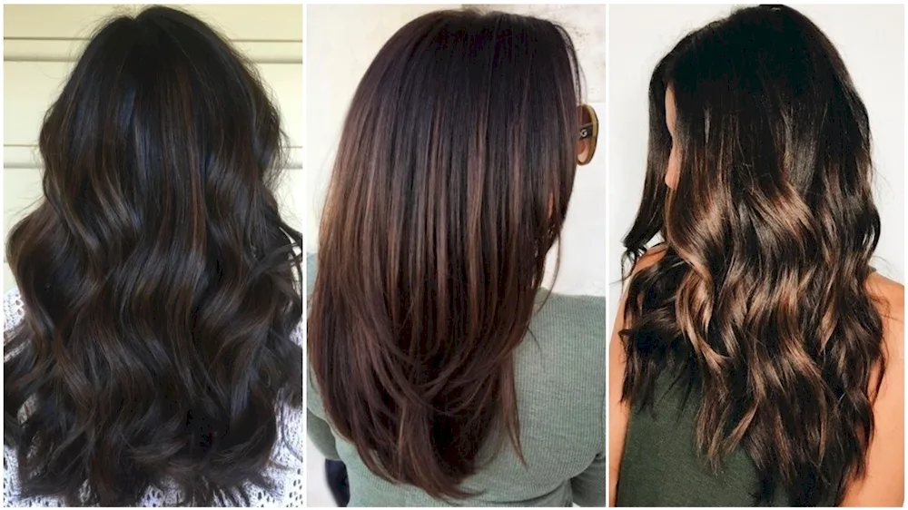 Mocha colouring on dark hair