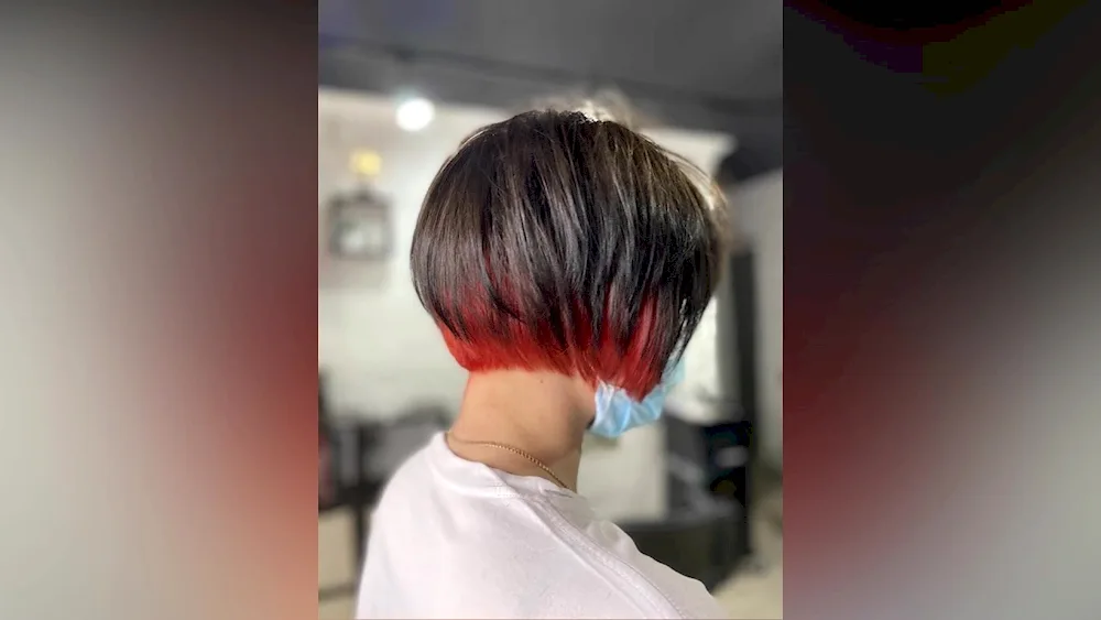 Red Tips on Short Hair