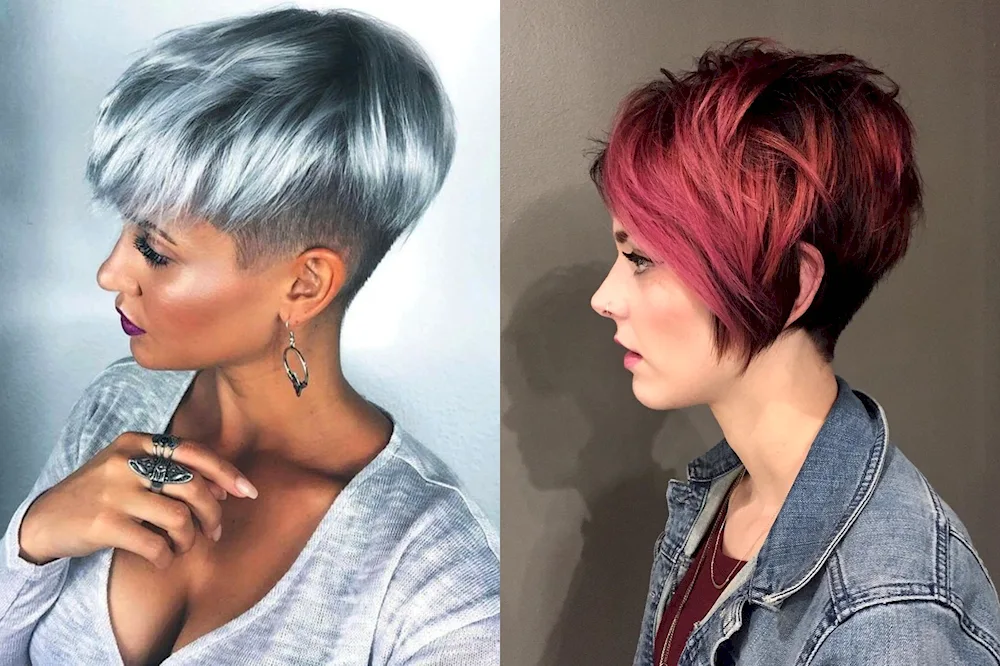 Pixie short hair colouring