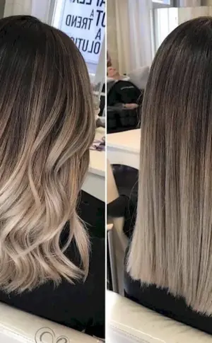 Shatush balayage balayage colour. AIR touch colouring for blonde kareh hair