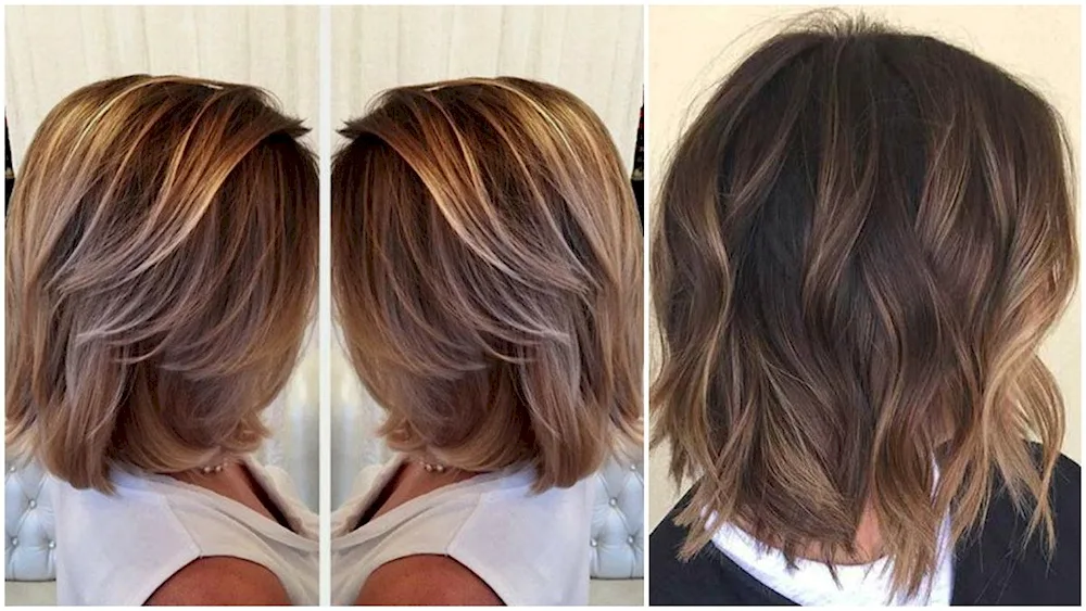 Blonde balayage bob haircut