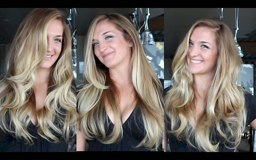 Balayage and shatush hair colouring on black hair