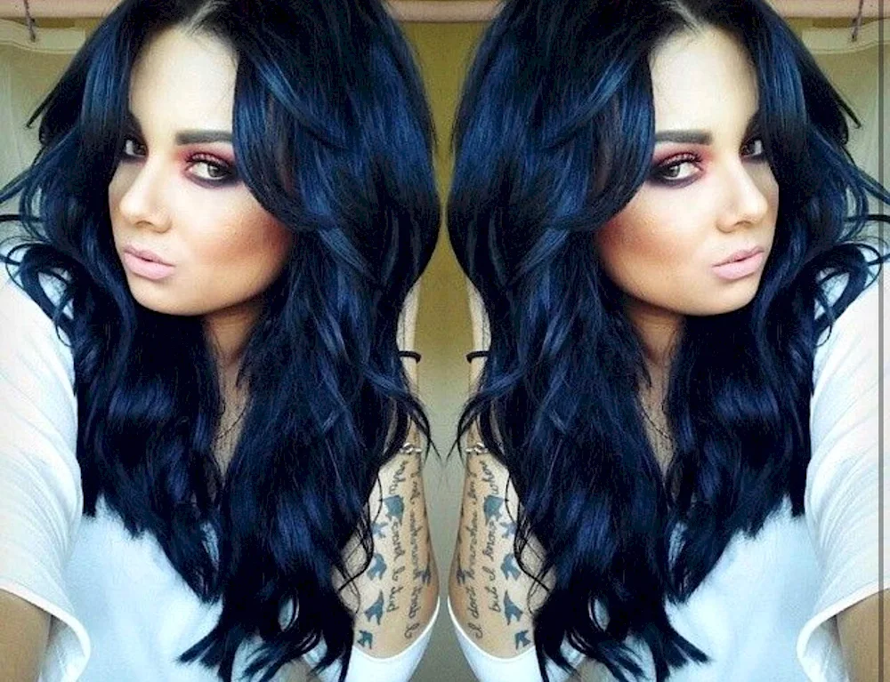 Ombré hair colouring on black hair