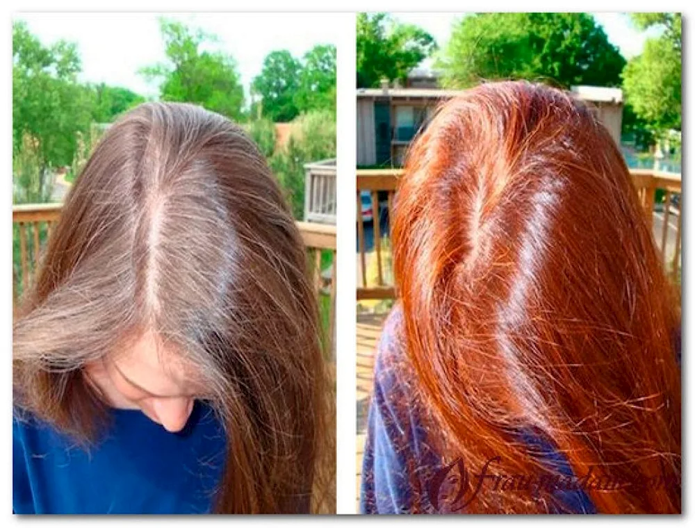 Light hair dyeing with henna