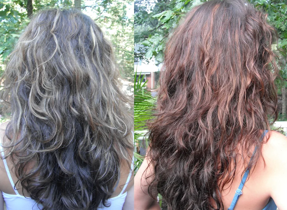 Hnna dyes grey hair