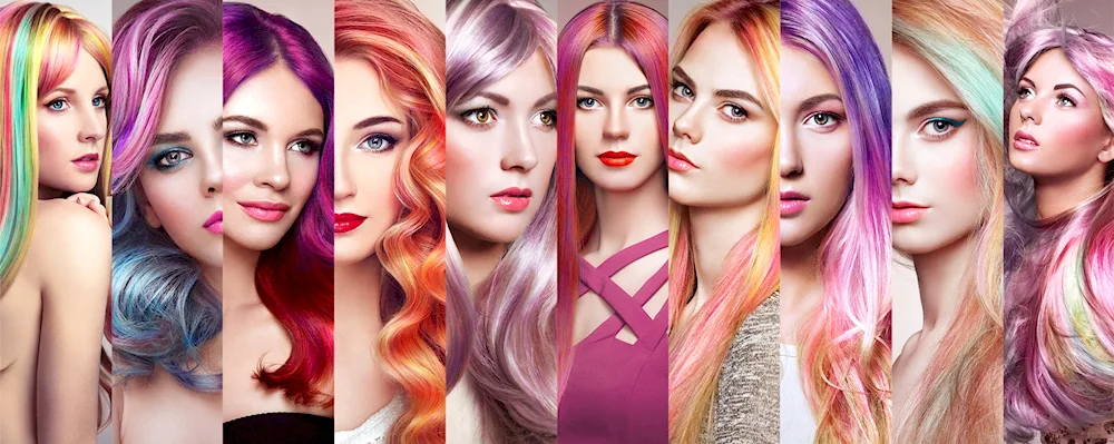 Colourful hairstyles