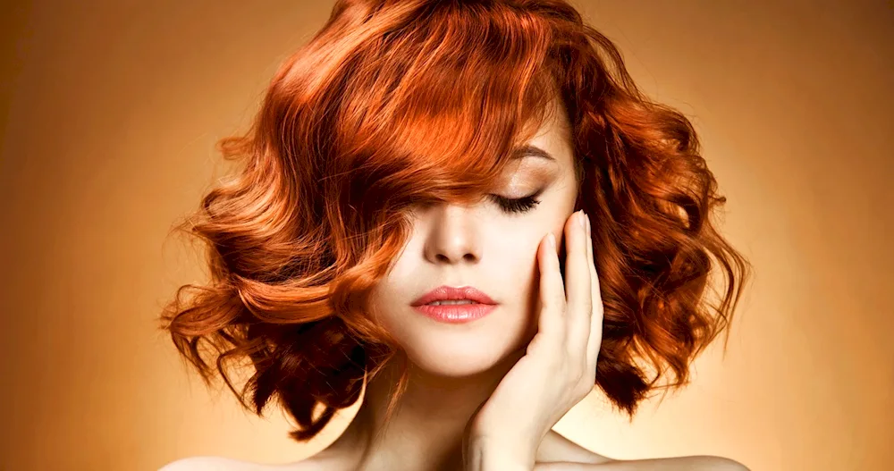 Girl with dark red hair