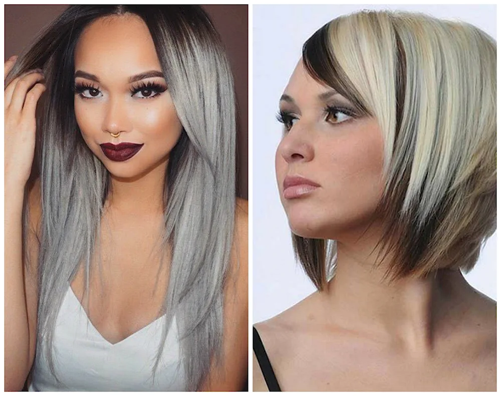 Two colour hair dyeing