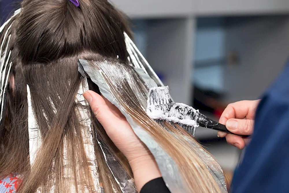 Balayage colouring technique balayage