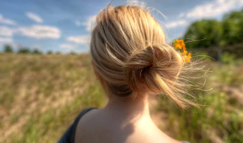 Girl with braids. Sea