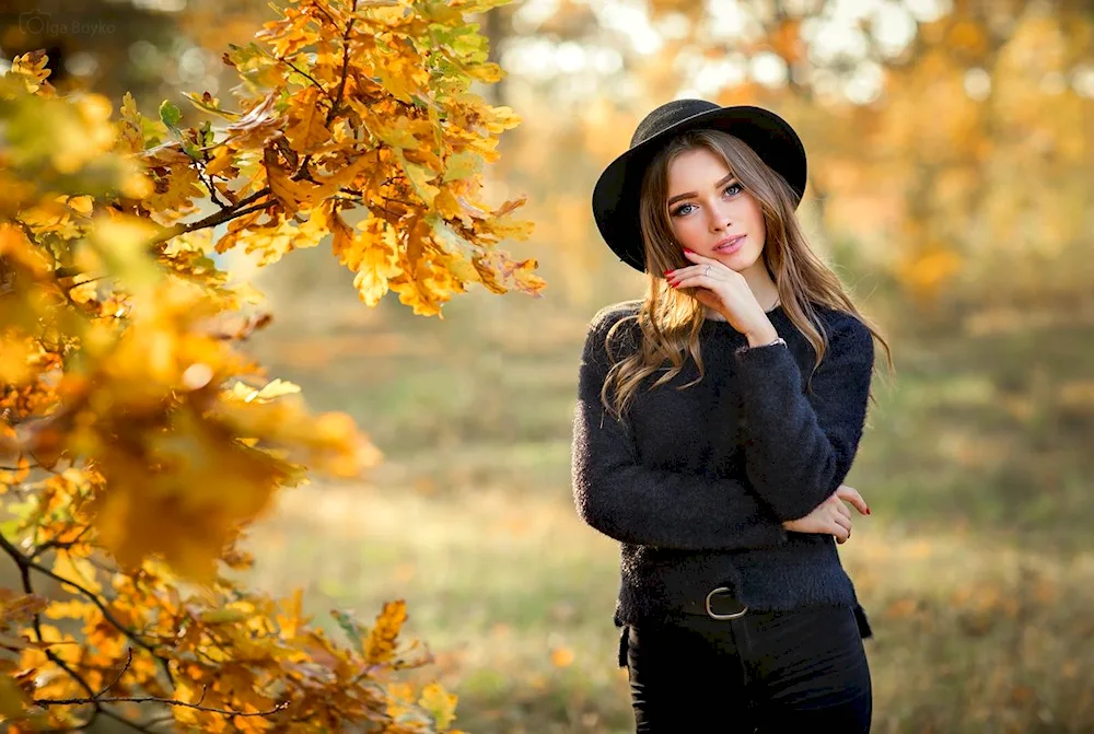 Girl with leaves in her hair