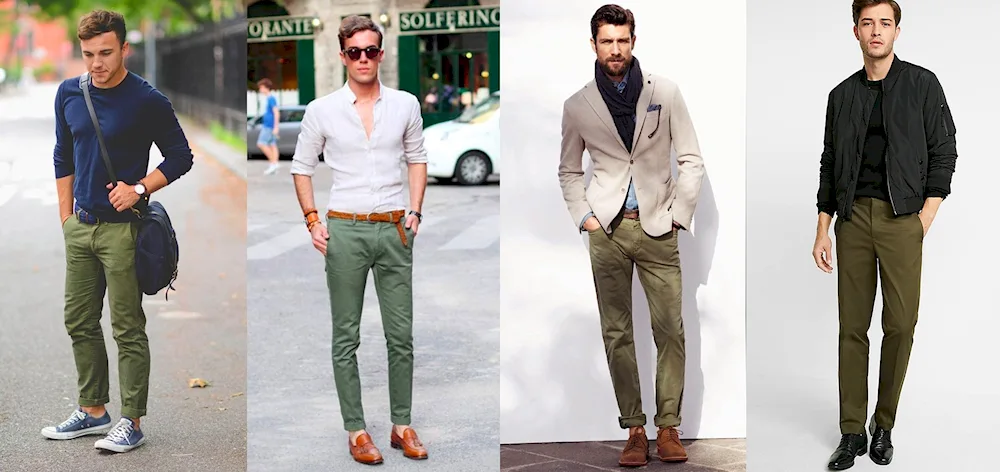 Olive Green Chinos outfits